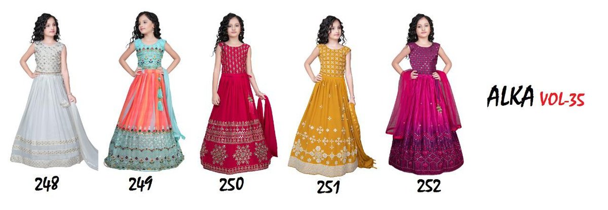 Alka Children Wear Lehenga Vol-35 248-252 Series 6