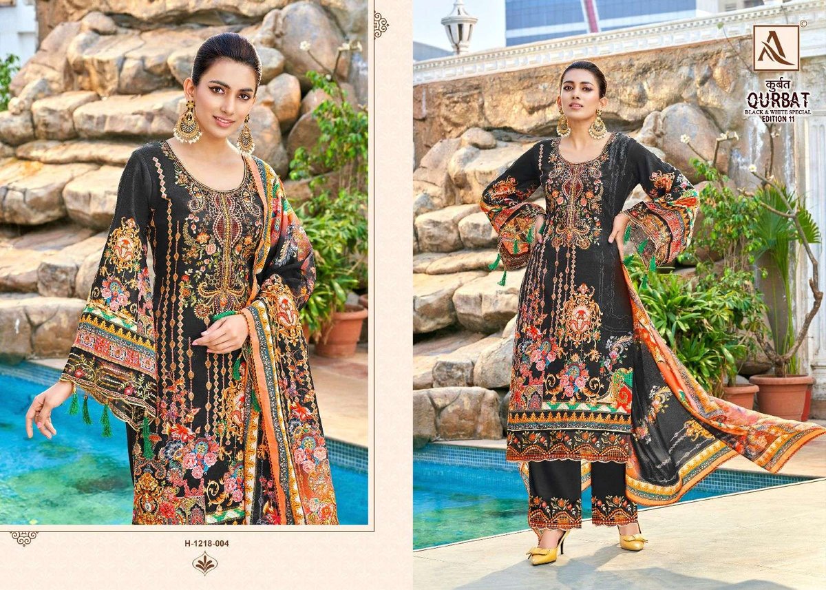 Alok Suit Qurbat Edition Vol-11 1218-001 to 1218-008 Series 4