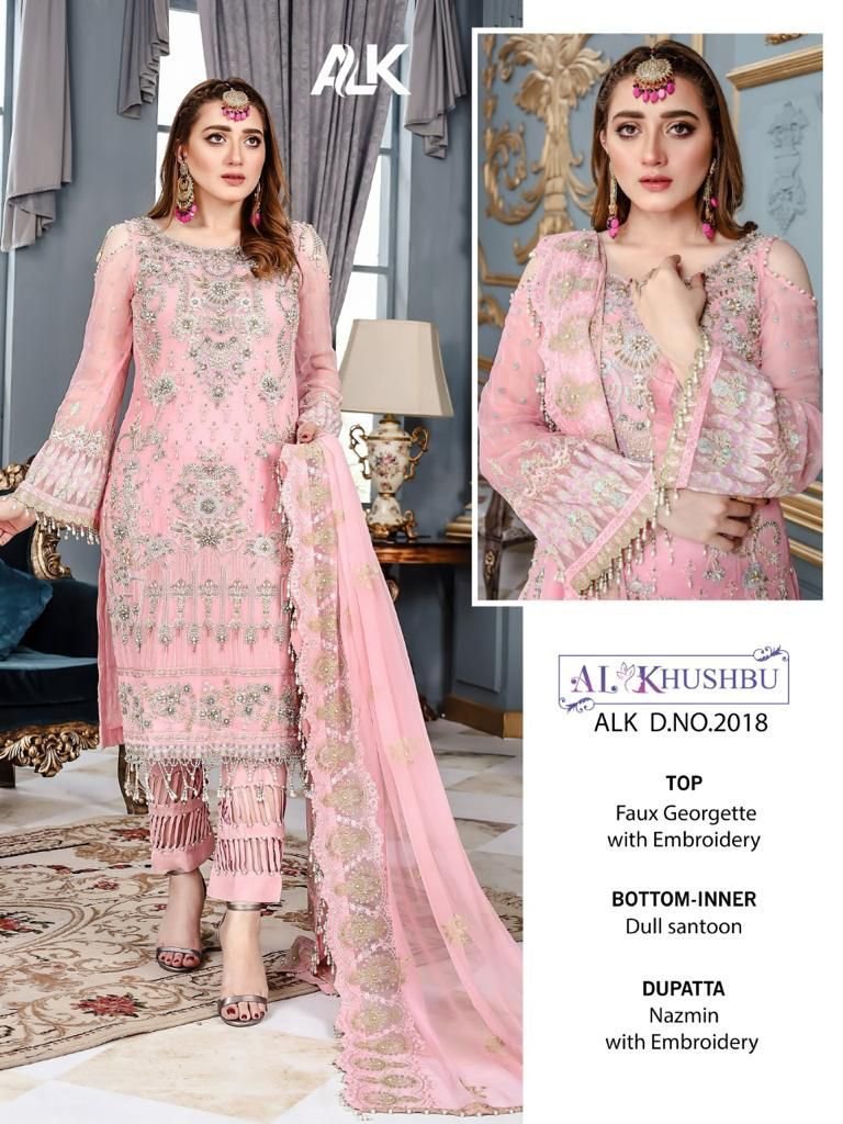 AL Khushbu Designer Suit 2018 Design 1