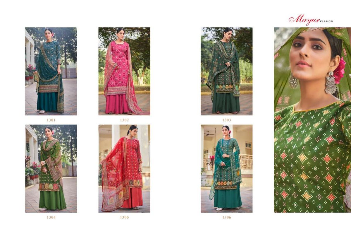 Hansa Prints Bandhani 1301-1306 Series 7