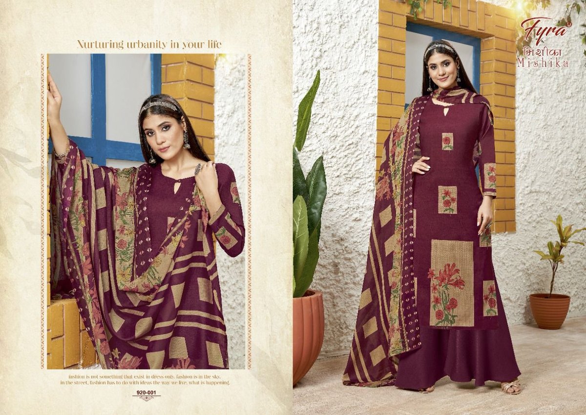 Alok Suit Fyra Mishika 920-001 to 920-010 Series 1