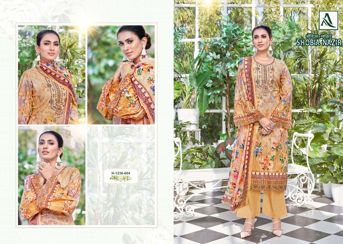 Alok Suit Shobia Nazir Lawn Collection 1236-001 to 1236-010 Series 4