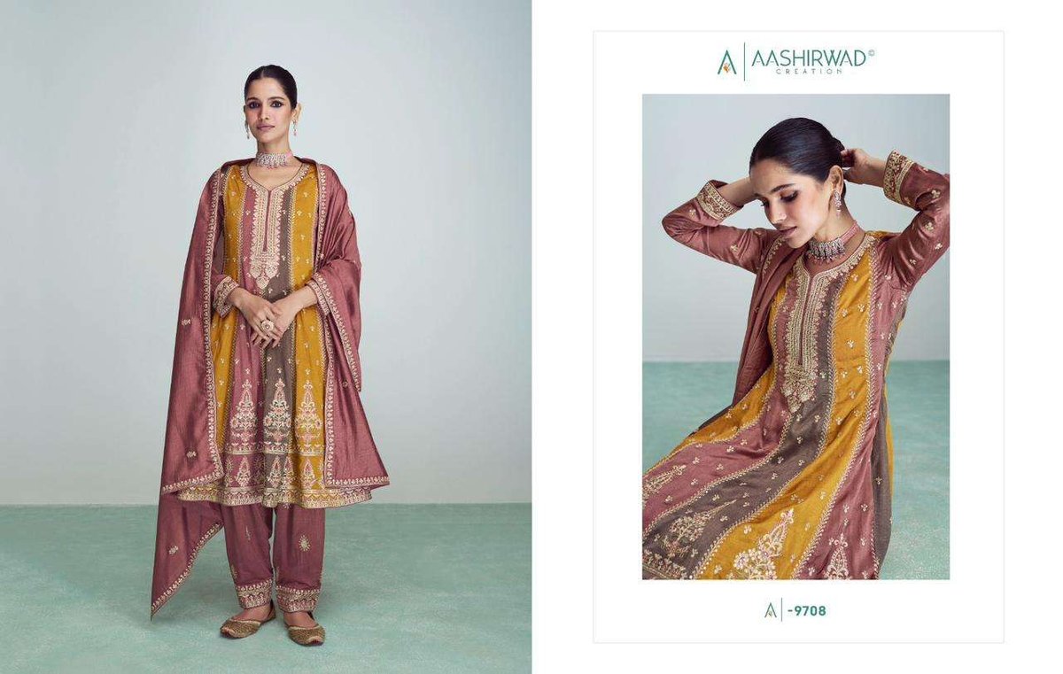 Aashirwad Creation Riwaaz Nx 9706-9708 Series 2