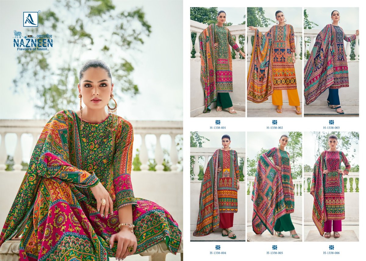 Alok Suit Nazneen 1338-001 to 1338-006 Series 7