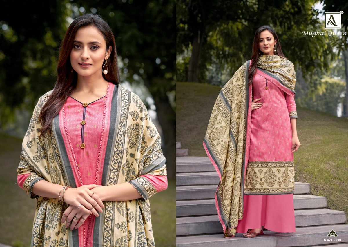 Alok Suits Mughal Queen 821-001 to 821-010 Series 10