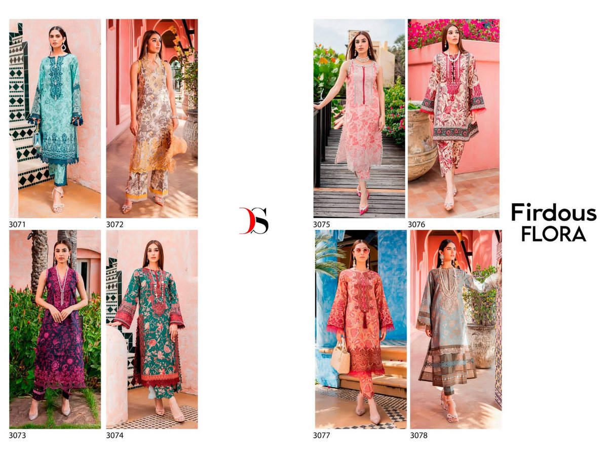Deepsy Suit Firdous Flora 3071-3078 Series 9
