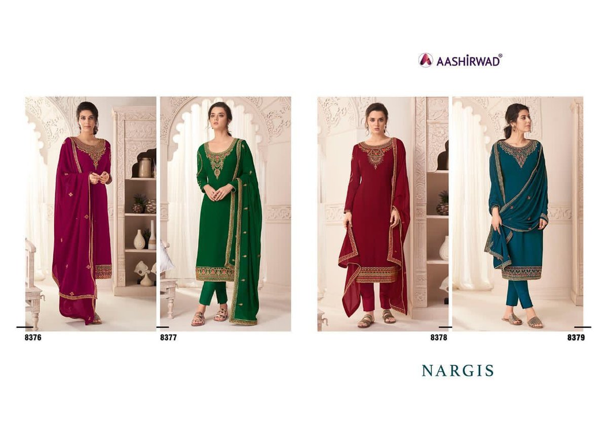 Aashirwad Creation Nargis 8376-8379 Series 5