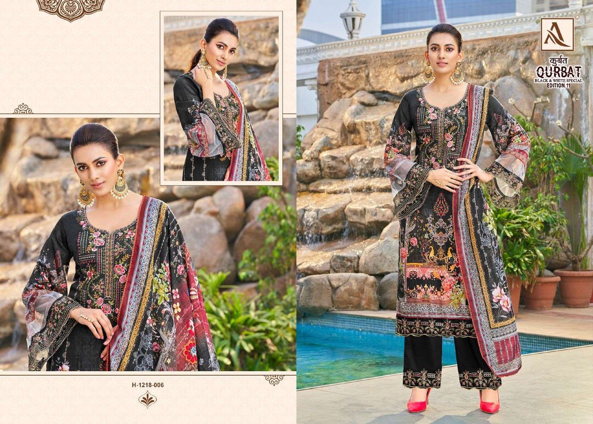 Alok Suit Qurbat Edition Vol-11 1218-001 to 1218-008 Series 6
