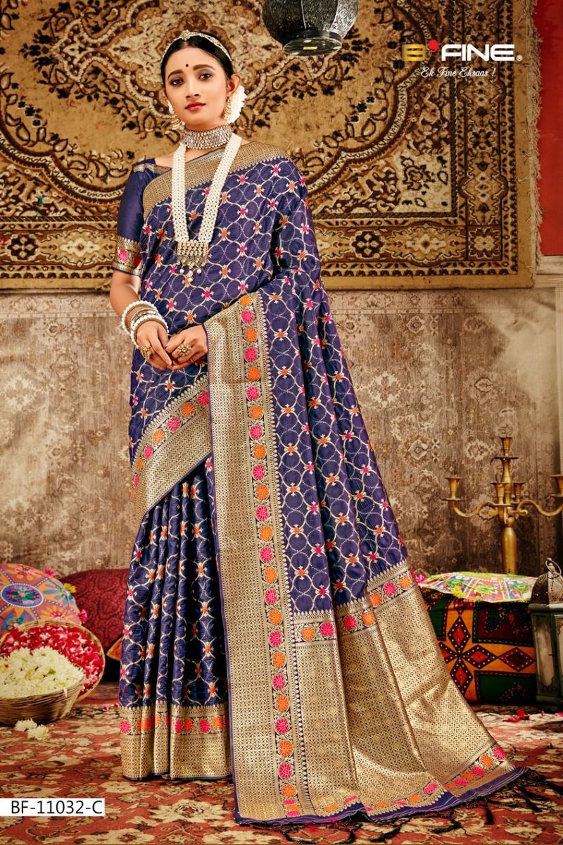 B Fine Saree Ghunghroo BF-11032 Colors 3