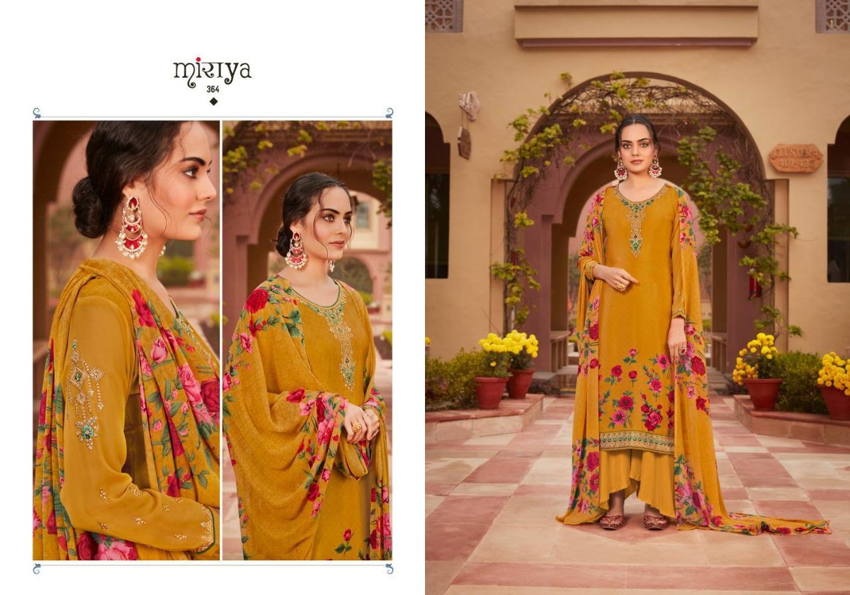 Aarav Trendz Miraya Platinum Crape 361-368 Series 4