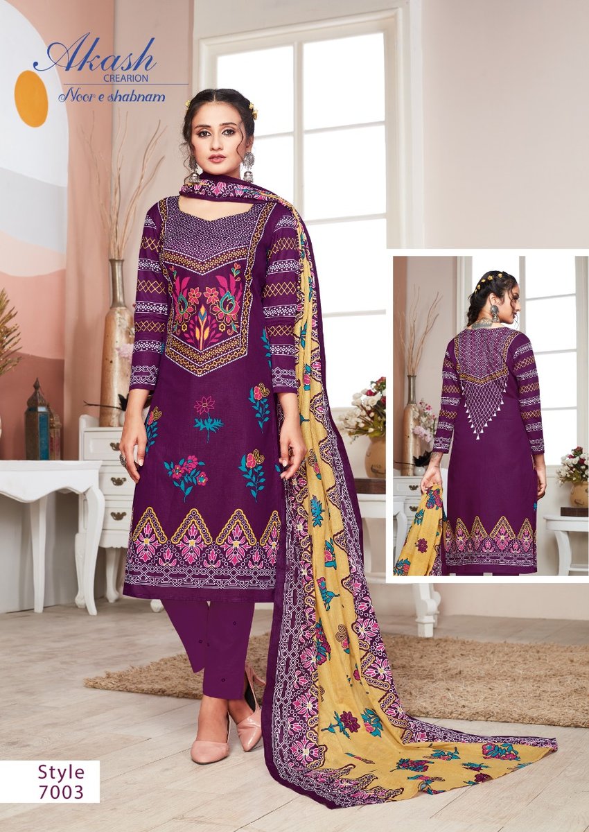 Akash Creation Noor E Sabnam Vol-7 7001-7010 Series 3