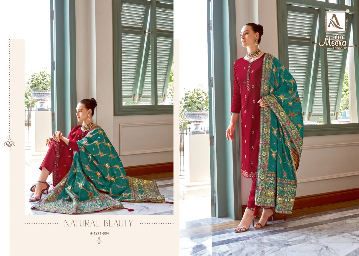 Alok Suit Meera Edition Vol-12 1271-001 to 1271-006 Series 4