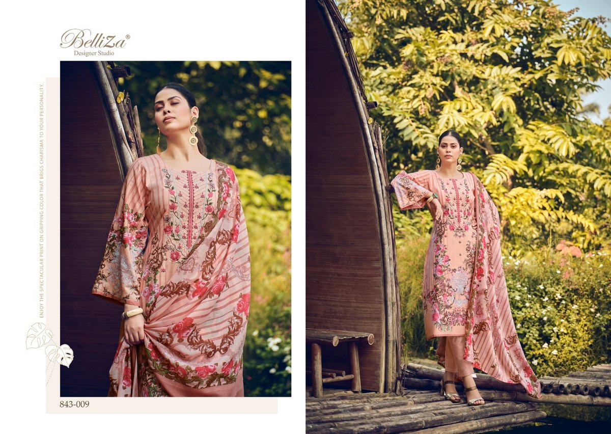 Belliza Designer Naira Naira Vol-20 843-001 to 843-010 Series 9