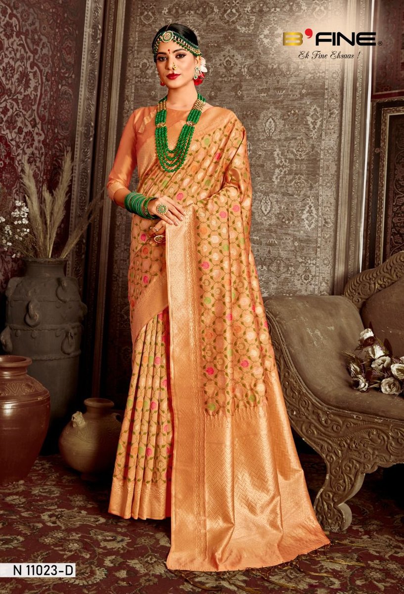 B Fine Saree Meenakari 11019-11024 Series 10