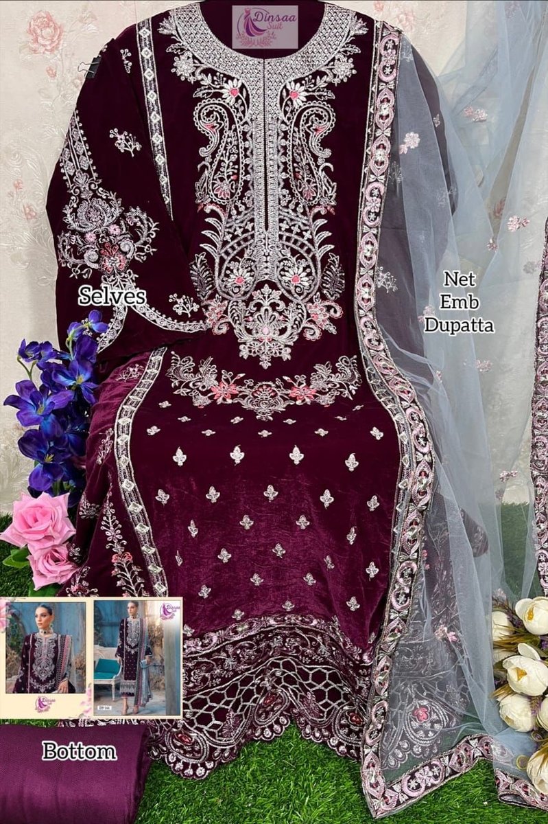 Dinsaa Suit Anaya Vol-1 Velvet Collection DS-144 to DS-146 Series 2