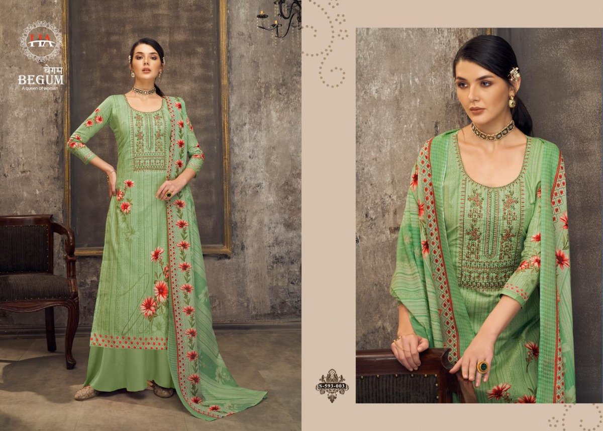 Harshit Fashion Begum 593-001 To 593-010 Series 3
