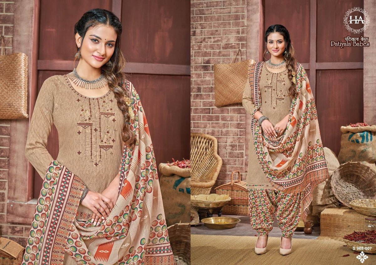 Harshit Fashion Patiyala Babes 968-001 to 968-010 Series 7
