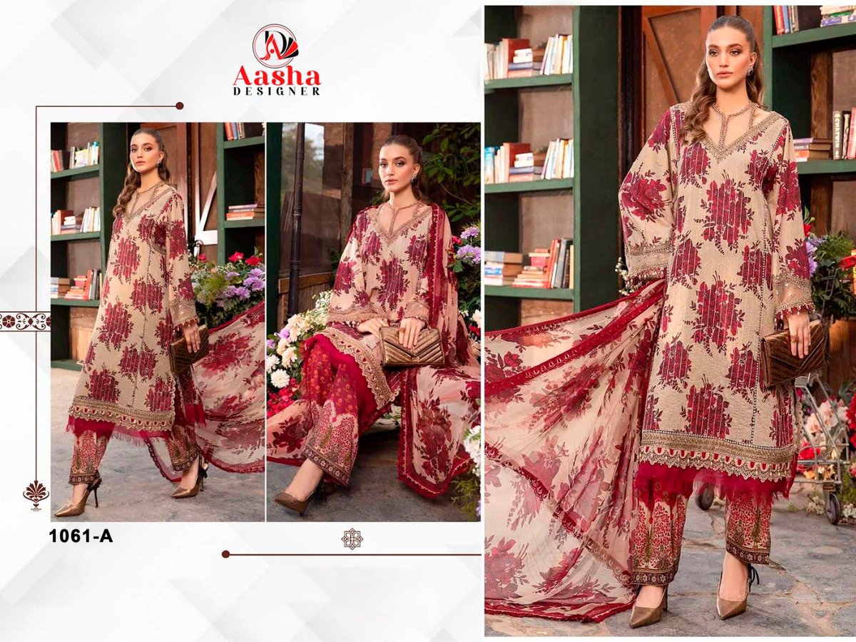 AASHA DESIGNER MARIAB M PRINTS 1061-A TO 1061-B 1