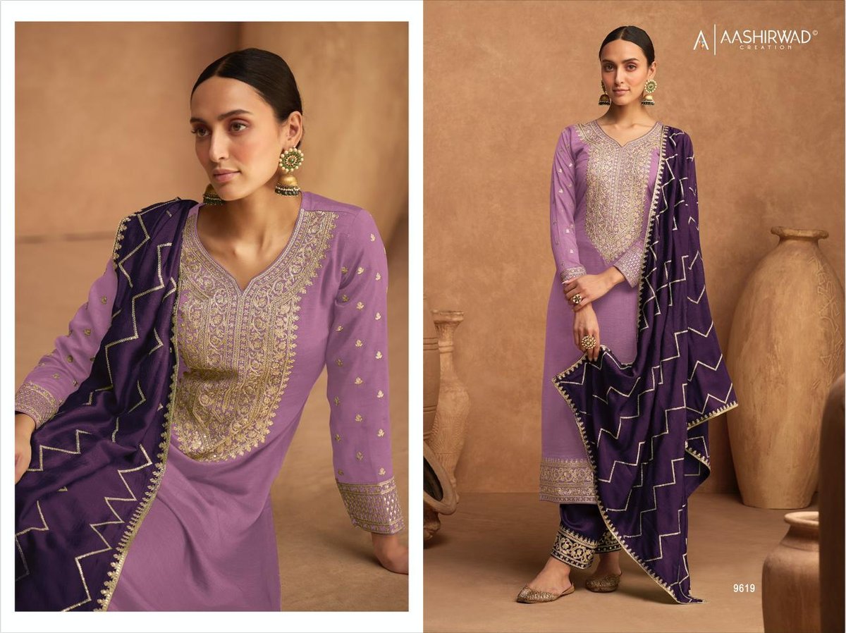 Aashirwad Creation Kesariya Colors 9618-9621 Series 2