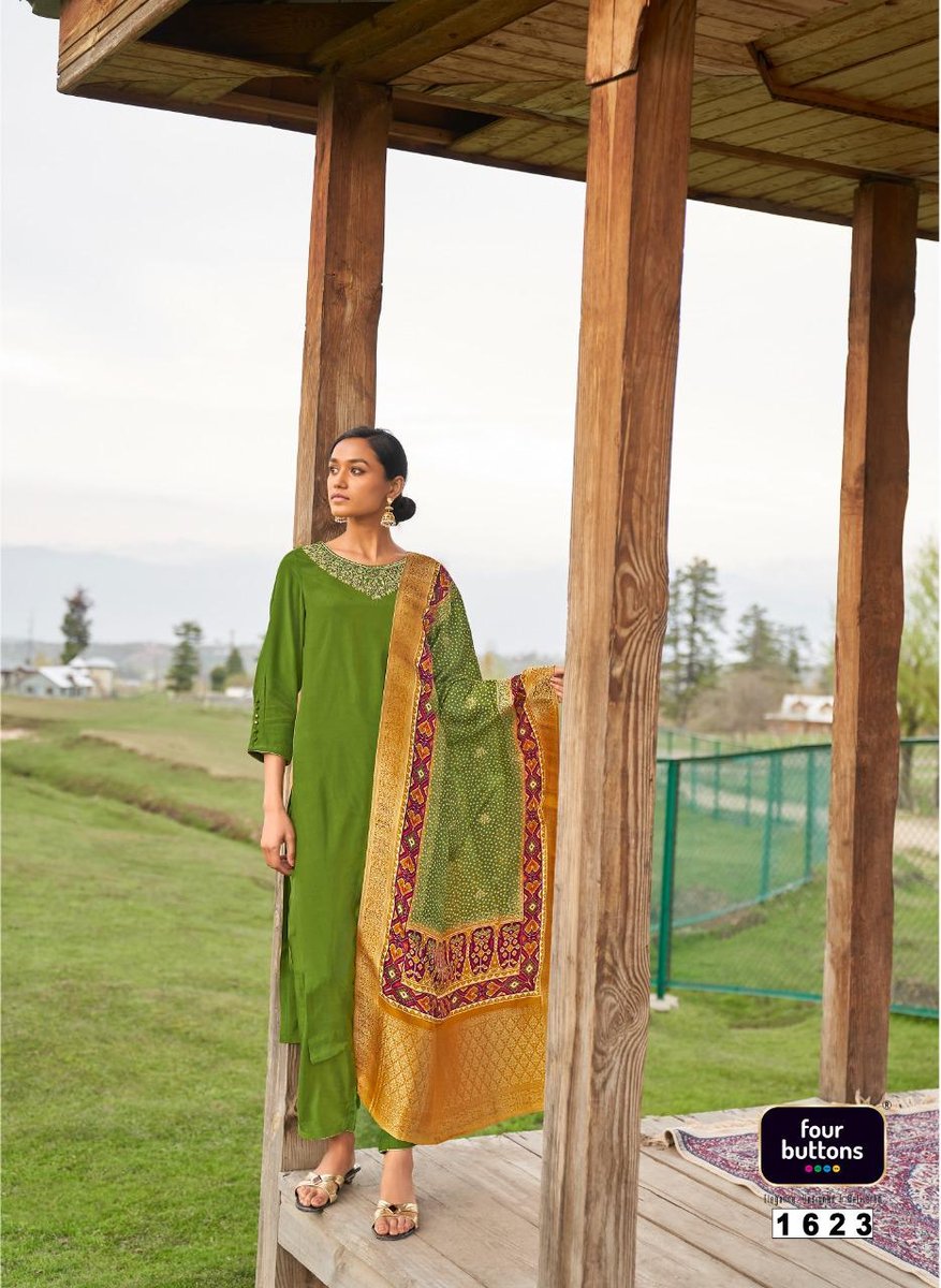 Four Buttons Bandhani Vol-2 1621-1626 Series 3