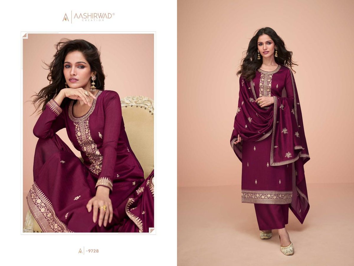 Aashirwad Creation Gulkand Hiva 9728-9732 Series 1