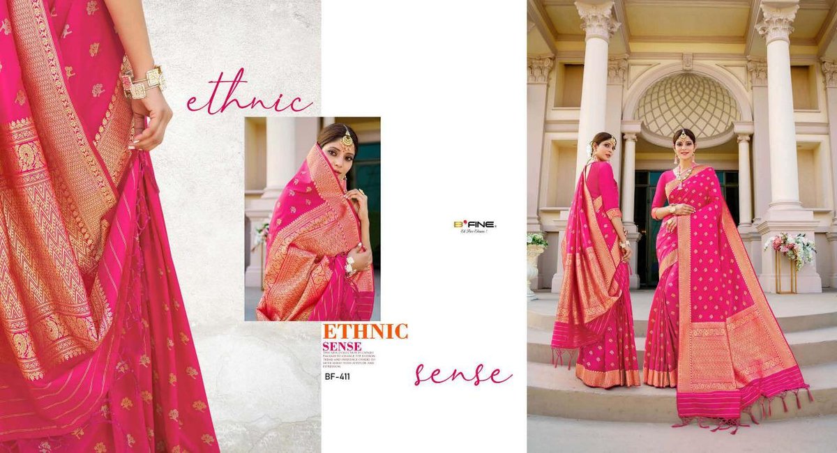 B Fine Saree Kadwa Weave BF-410-BF-421 Series 2
