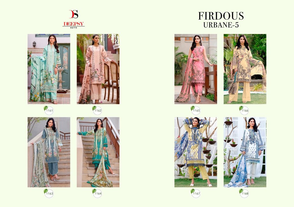 Deepsy Suits Firdous Urbane Vol-5 1161-1168 Series 9