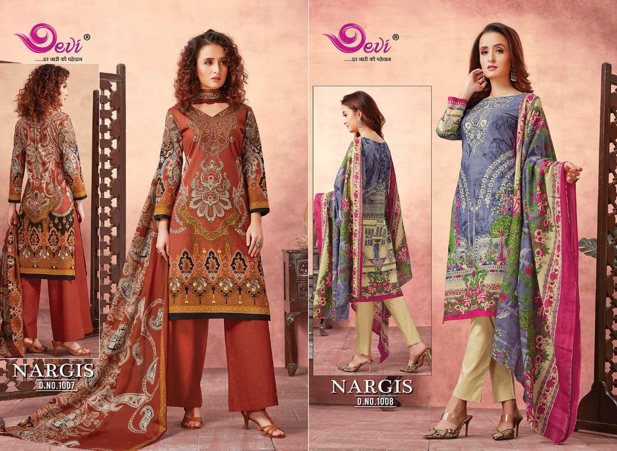 Devi Nargis Pure Lawn 1001-1010 Series 7
