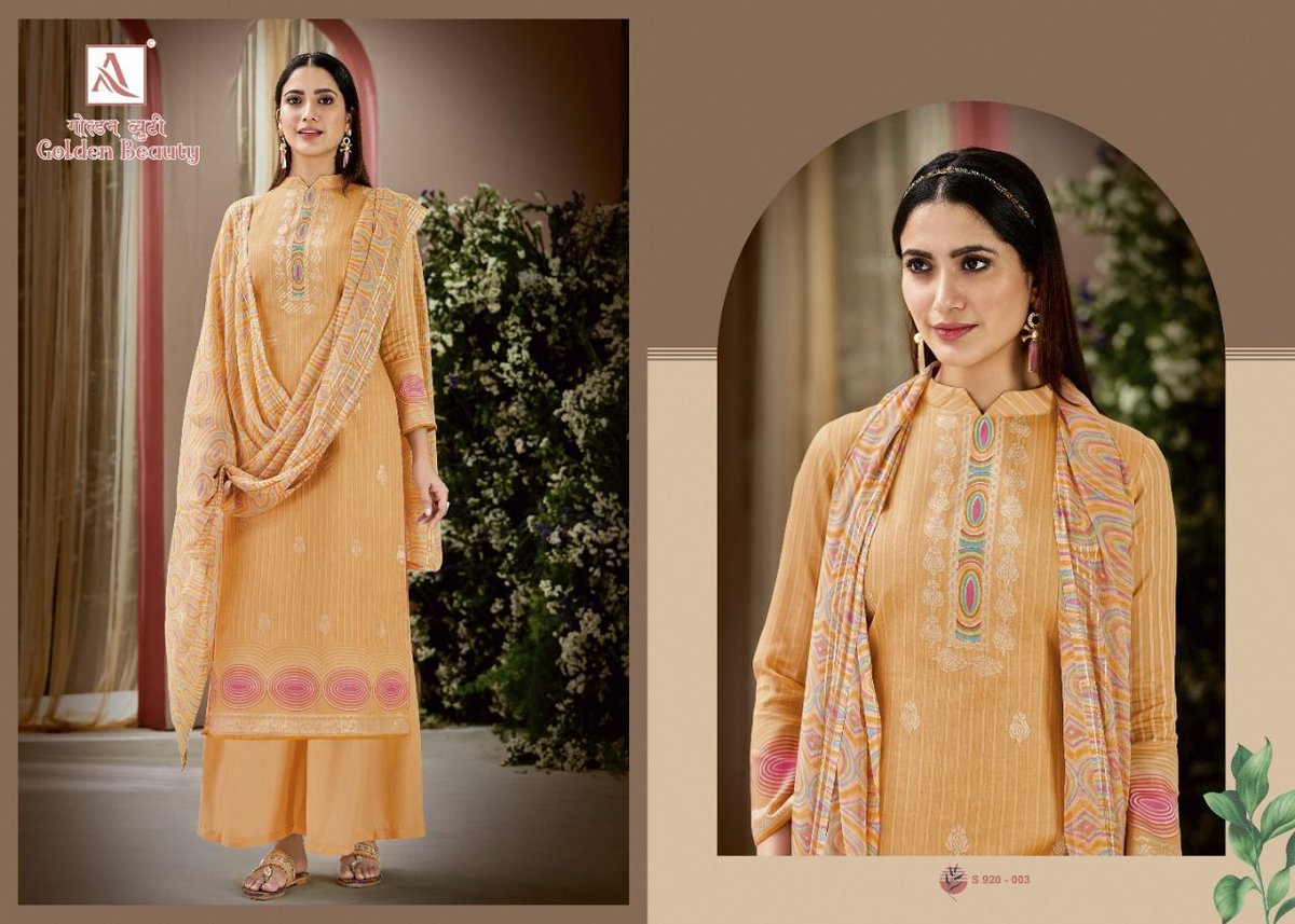 Alok Suits Golden Beauty 920-001 to 920-008 Series 3