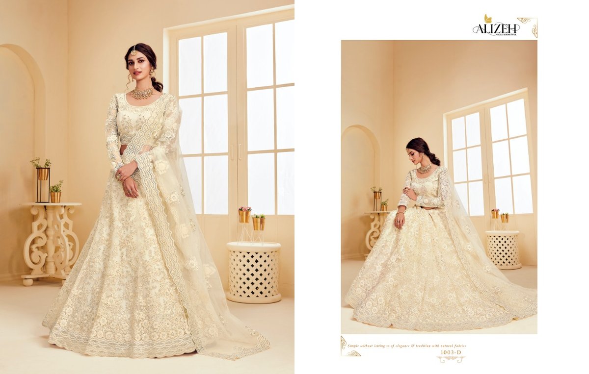 Alizeh Lehenga The White Bride 1001-1004 Series 5