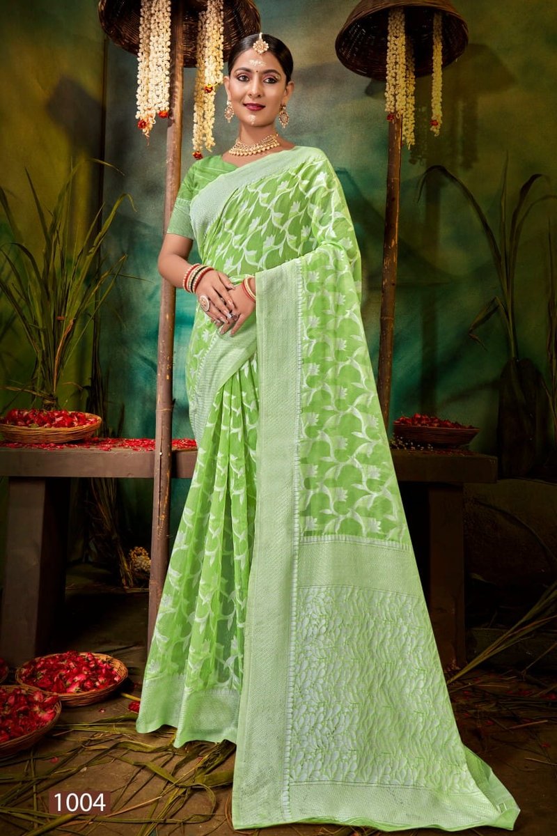 SAROJ SAREE OCEAN COTTON VOL-4 1001 TO 1006 4