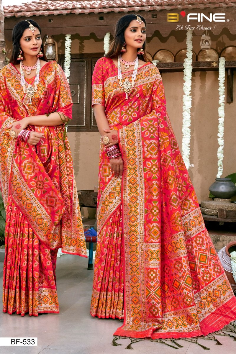 B Fine Saree Patola BF-524 to BF-535 Series 10