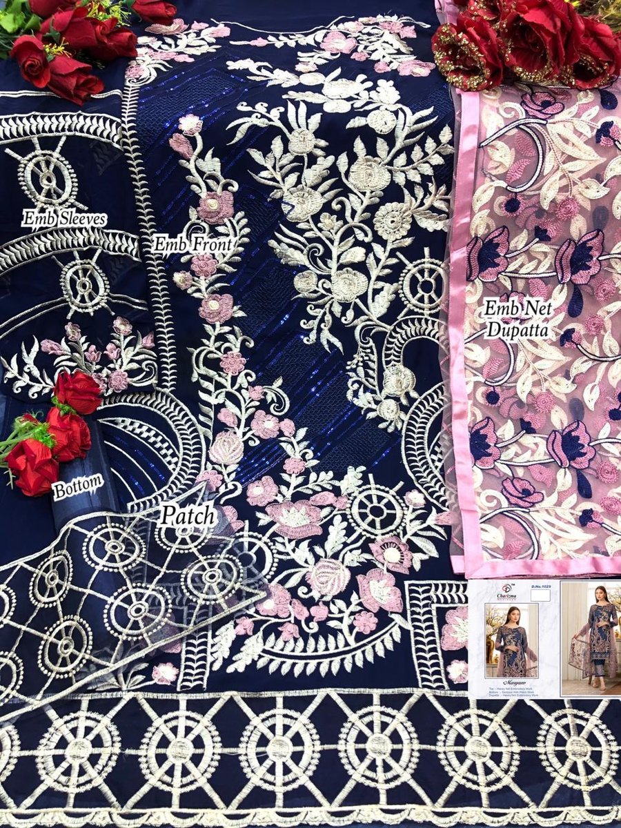 Charizma Designer Maryam 1029 Blue Suits 2