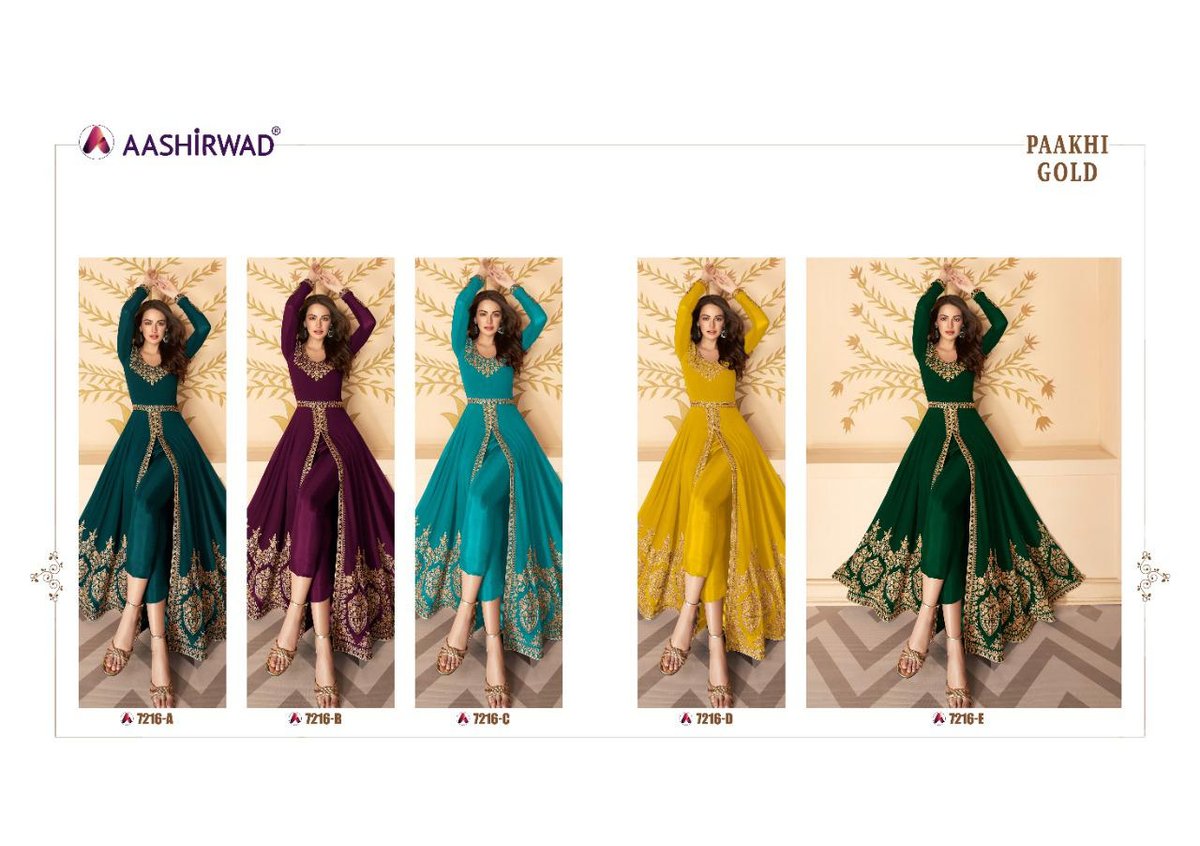 Aashirwad Creation Paakhi Gold 7216 Colors 6