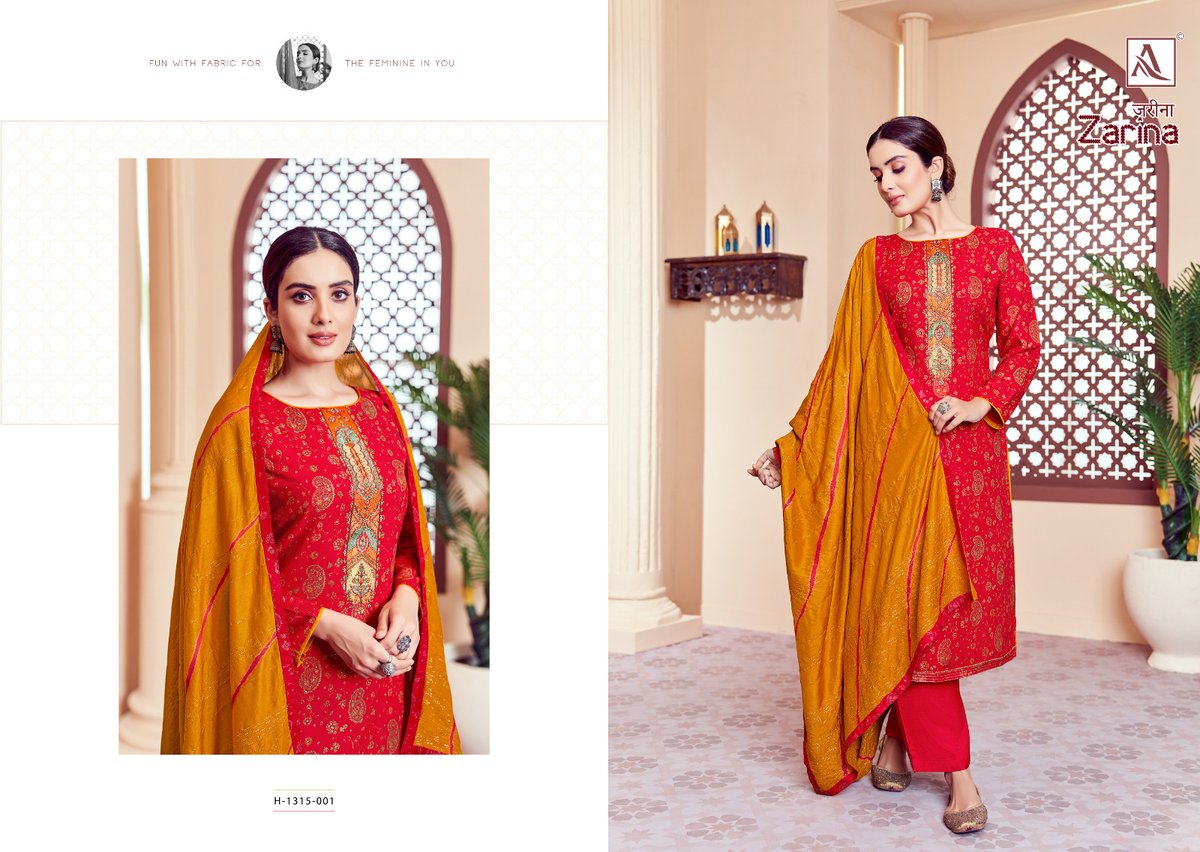 Alok Suit Zarina 1315-001 to 1315-008 Series 1