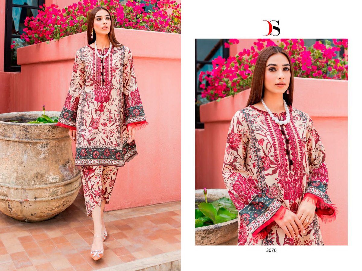 Deepsy Suit Firdous Flora 3071-3078 Series 6