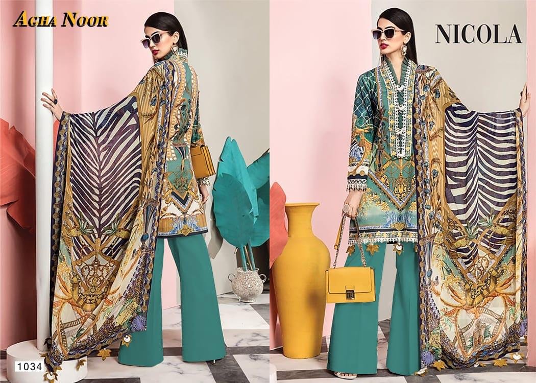 Agha Noor Luxury Lawn Collection Vol-3 1031-1040 Series 4