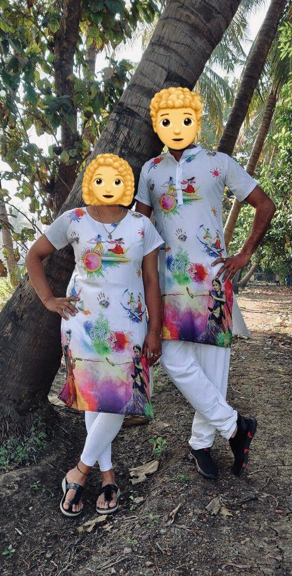Holi Special Couple Combo Kurti 1