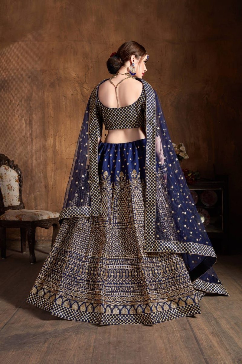 Bollywood Bridal Designer Blue Lehenga 2