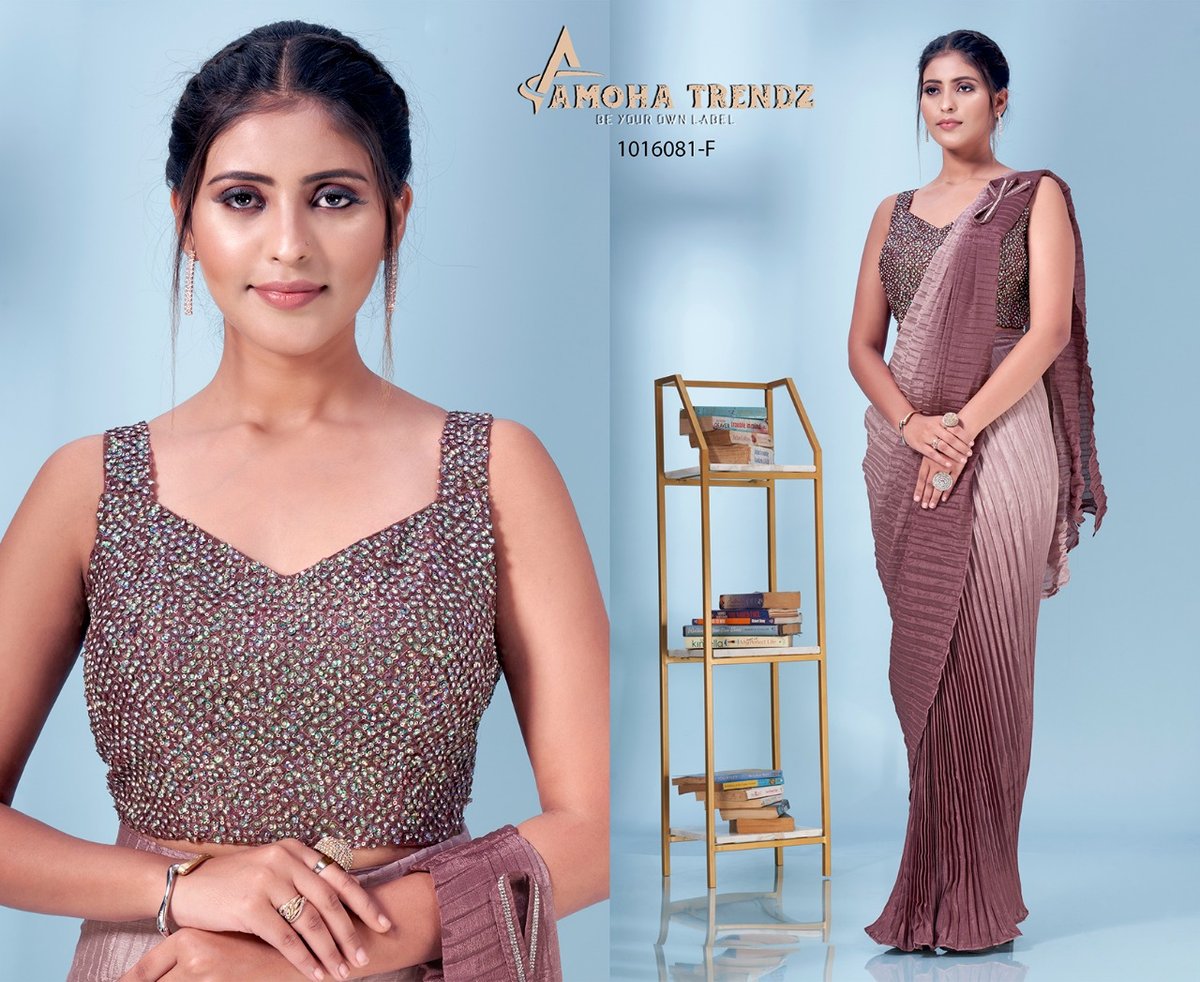 Aamoha Trendz Ready To Wear Designer Saree 1016081 Colors 3