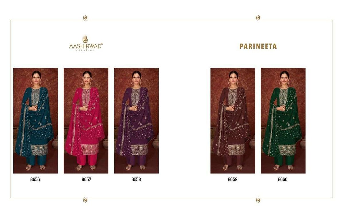 Aashirwad Creation Parineeta 8656-8660 Series 6