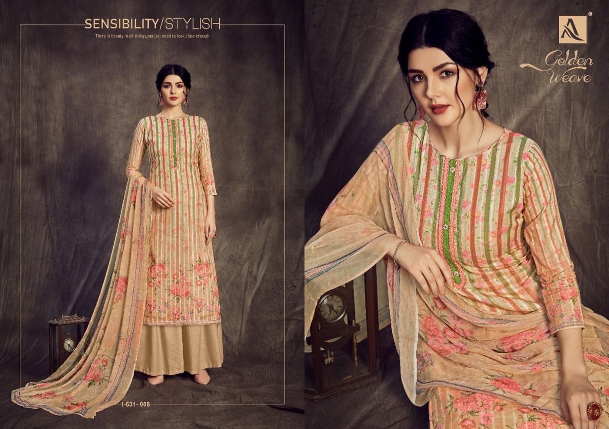 Alok Suits Golden Weave 1631-001 to 1631-008 Series 8