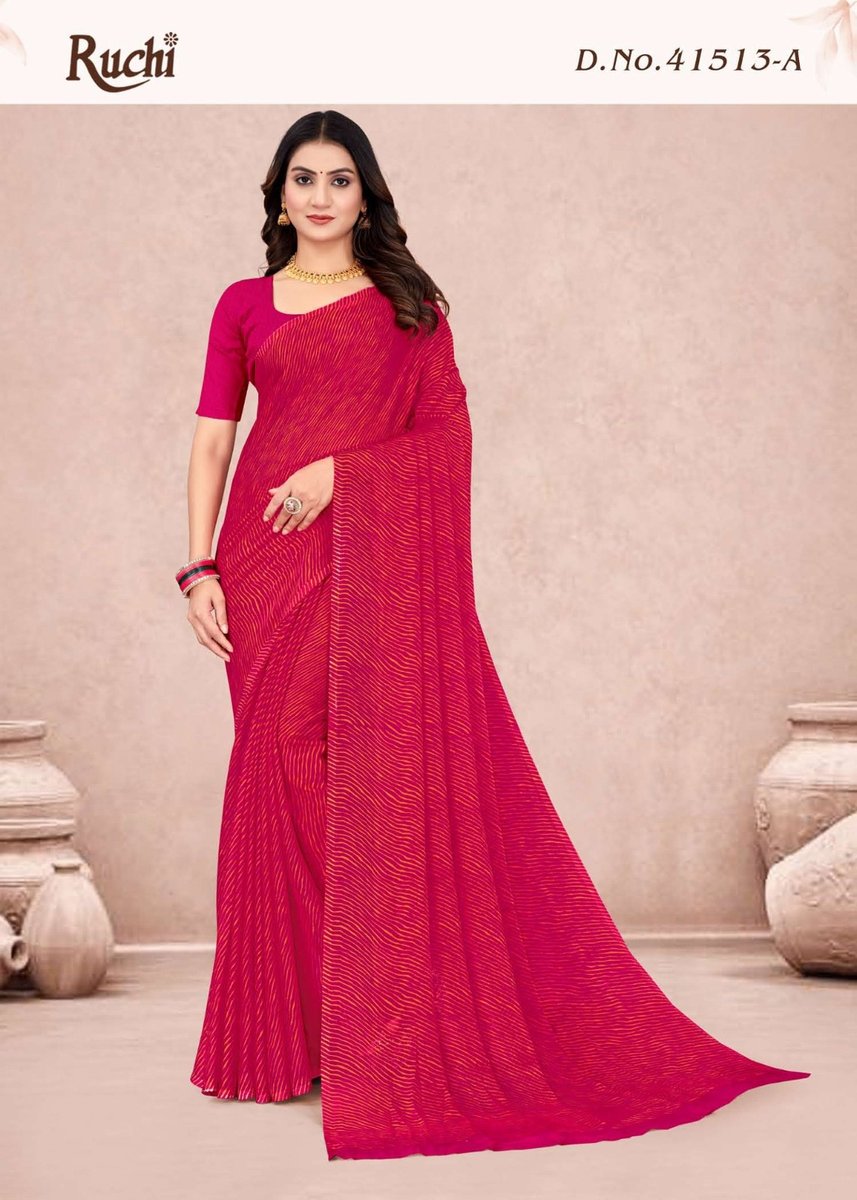 RUCHI STAR CHIFFON LEHRIYA VOL-13 41513A TO 41513F 1