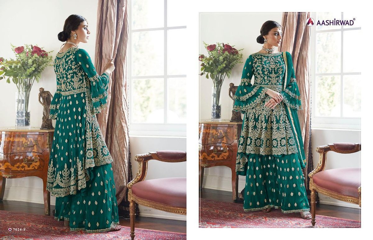 Aashirwad Creation Premium Sharara Gold 7024 New Colors 1
