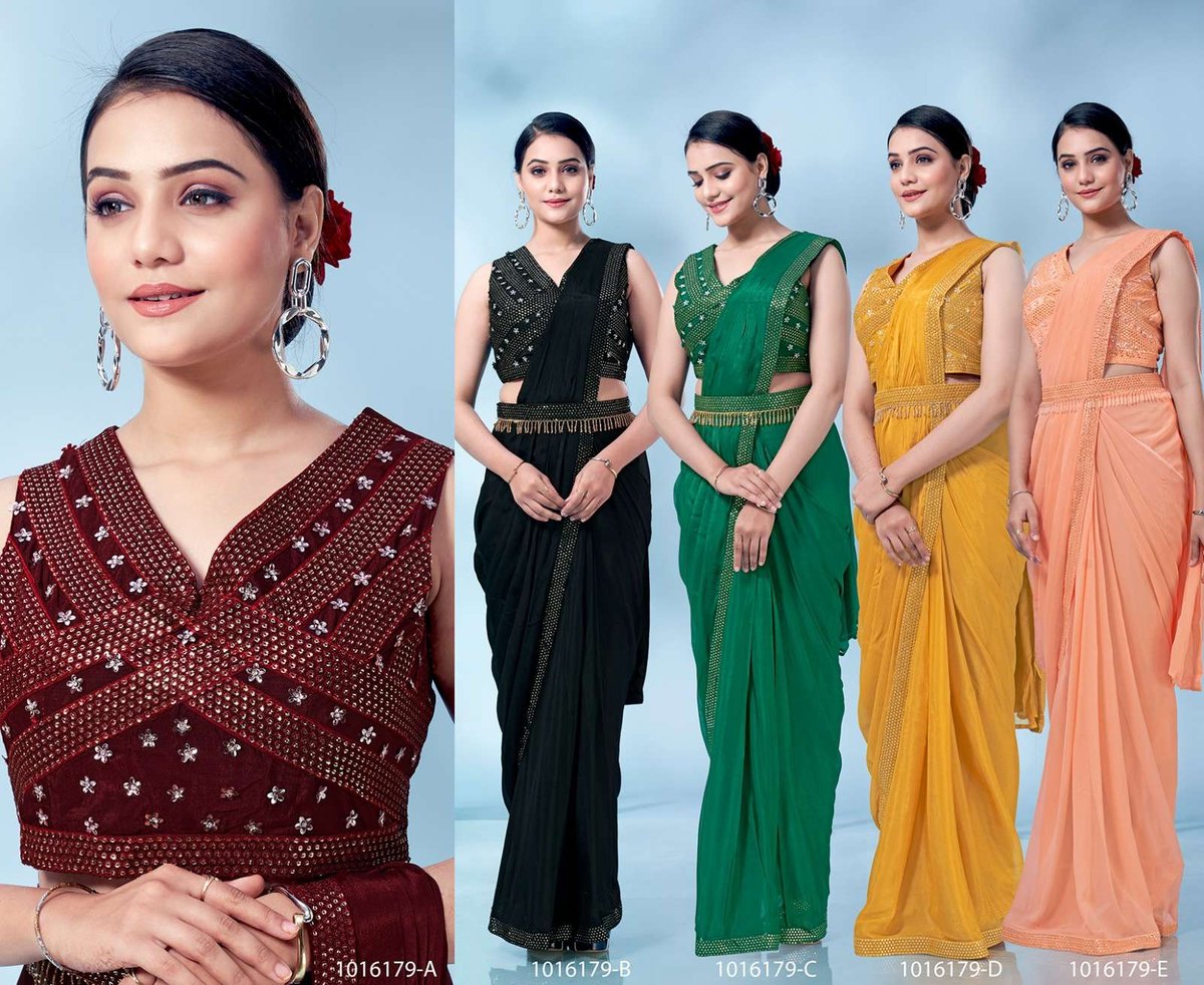 Aamoha Trendz Ready To Wear Designer Saree 1016179 Colors 7