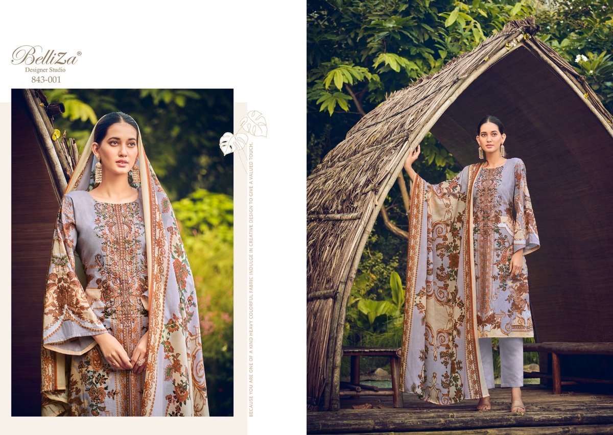 Belliza Designer Naira Naira Vol-20 843-001 to 843-010 Series 1