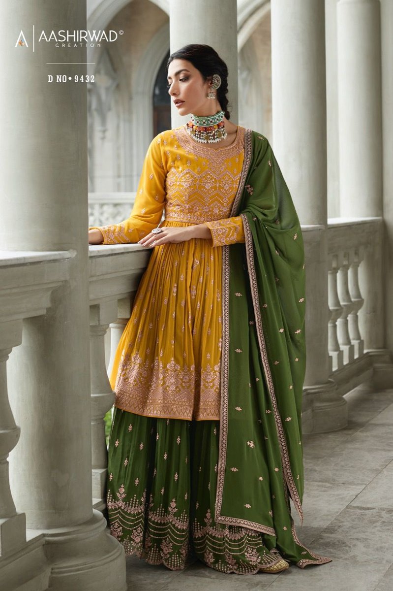 Aashirwad Creation Gulkand Radika 9428-9432 Series 5