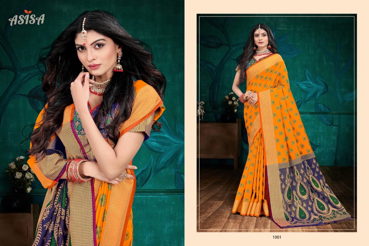 Asisa Saree Campa Silk 1001-1004 Series 1