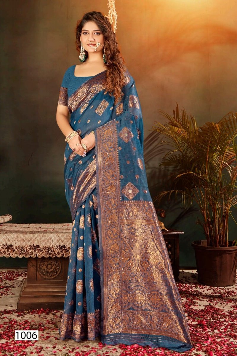 SAROJ SAREE GLAMOUR COTTON VOL-4 1001 TO 1006 6