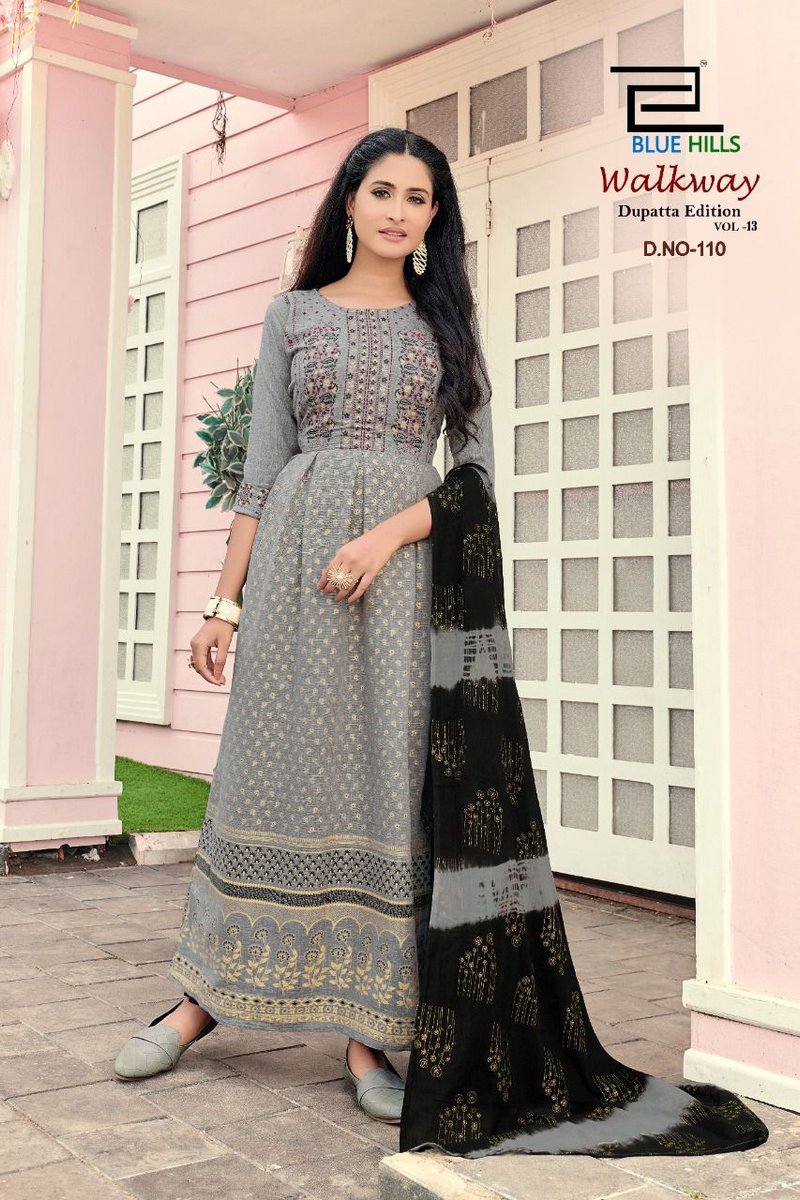 Blue Hills Walkway Dupatta Edition Vol-13 101-110 Series 10